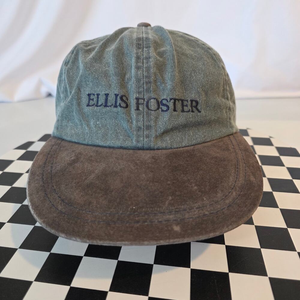 KP Caps Ellis Foster Faded Green Suede Brim Strapback Dad Hat